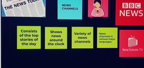 Students at work- Jamboard presentation on categories of news