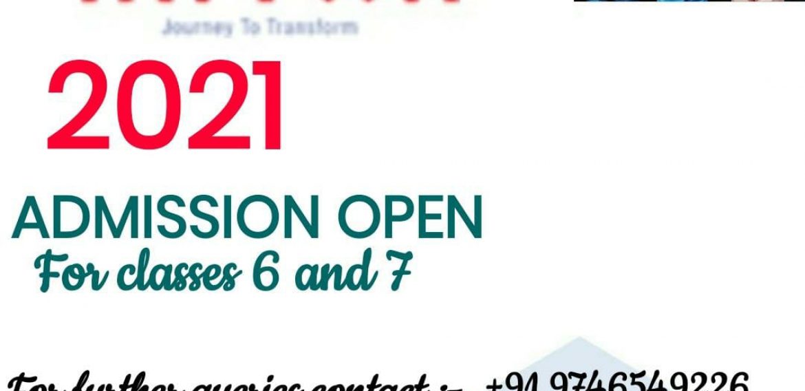 2021 Admission Open for Classes 6 and 7