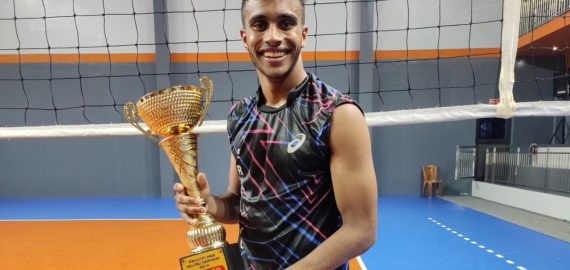 Indradath of grade 12 was the captain of the Ernakulam team that won the Junior Volleyball Championship.
