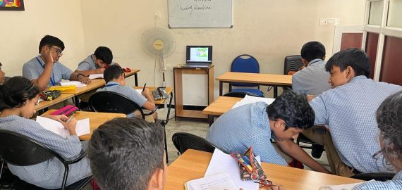 The students of grade 5, 7 and 8  were introduced to See, Think, Wonder routine using Art as stimuli.
