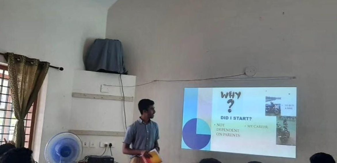Manuell Boney of grade 12 is our young and aspiring entrepreneur.