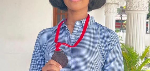 Tania of grade 9 has emerged as the winner in the Inter-School South Zone Taekwondo Championship