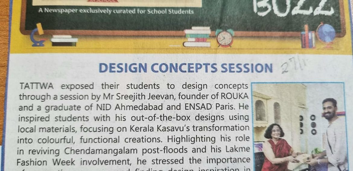 Sreejith Jeevan @sreejithjeevan addressed the students on the concept of design.
