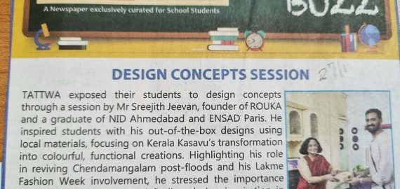 Sreejith Jeevan @sreejithjeevan addressed the students on the concept of design.